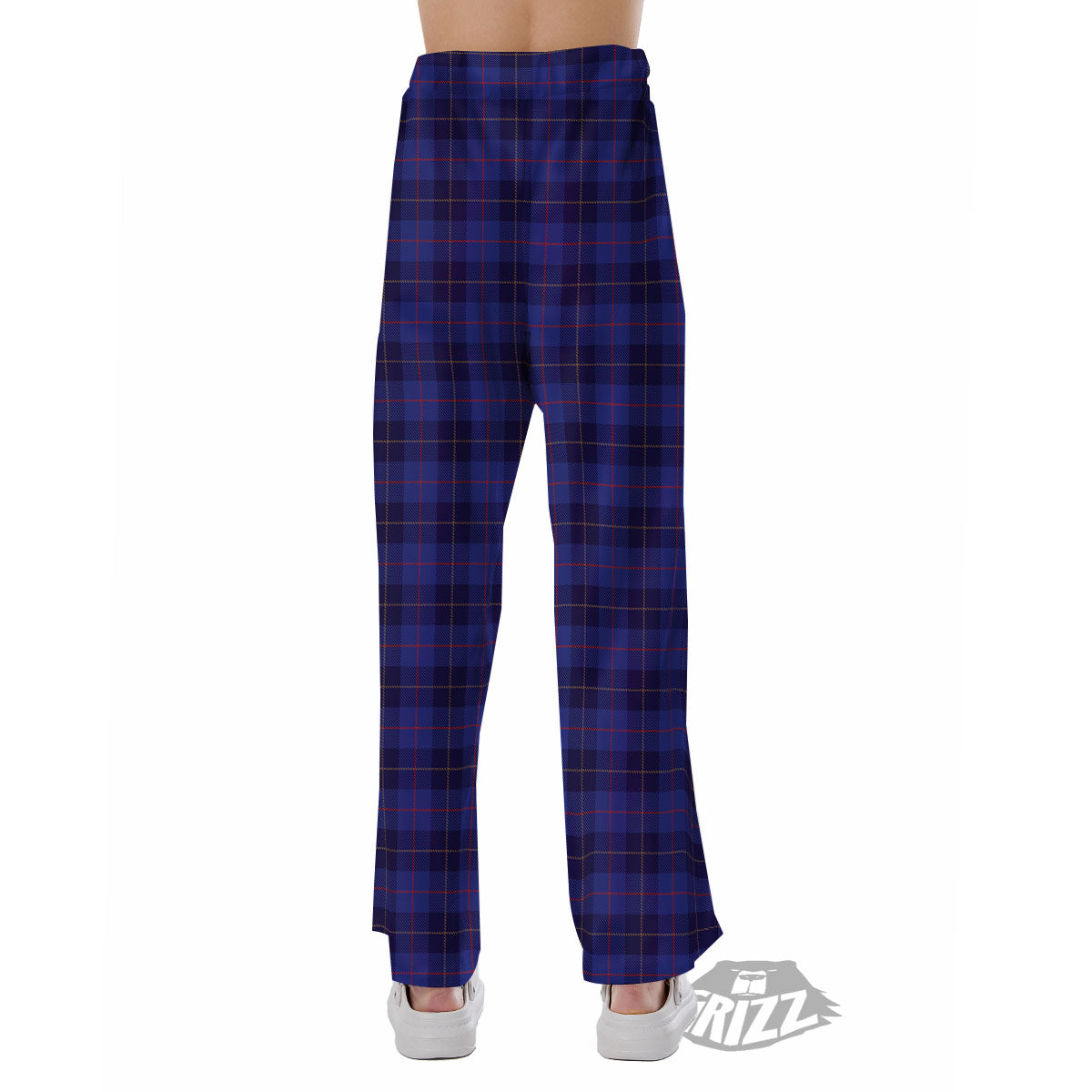 Stewart Tartan Deep Blue Print Pajama Pants-grizzshop