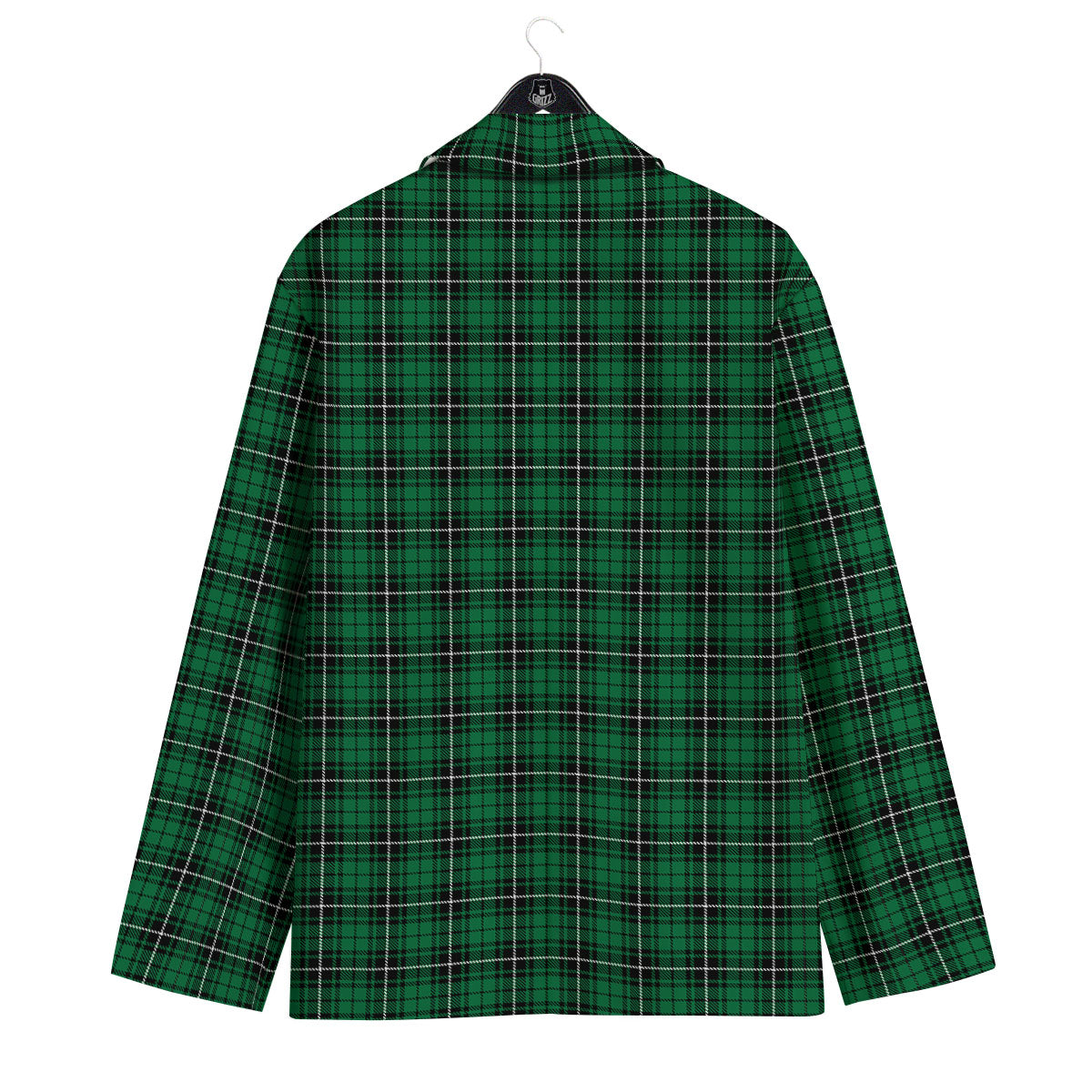 Stewart Tartan Green Print Men's Sport Coat-grizzshop