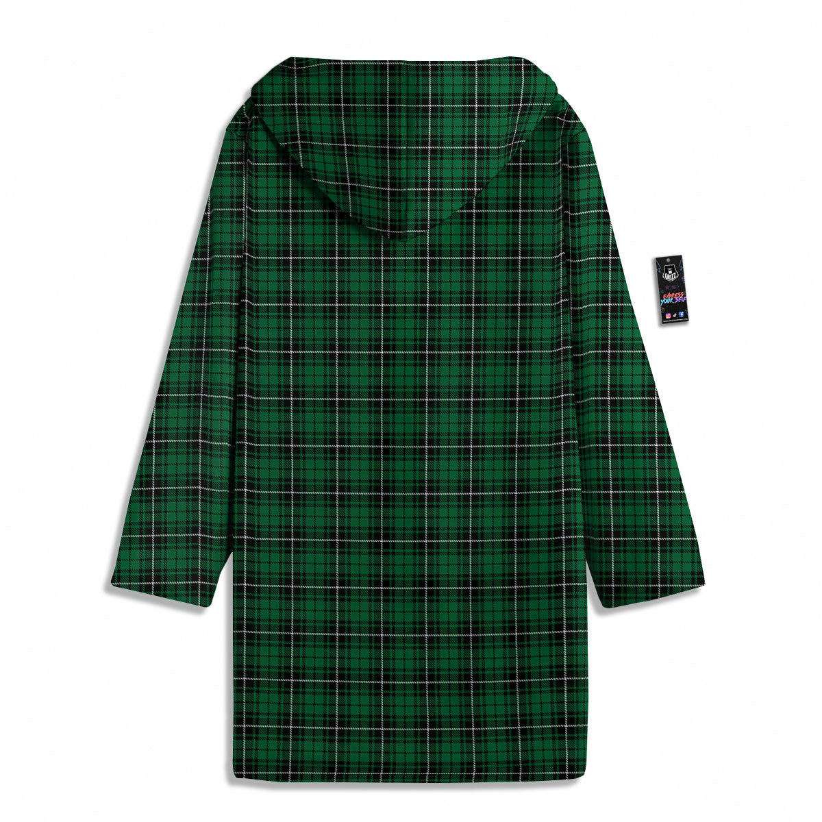 Stewart Tartan Green Print Men's Windbreaker Jacket-grizzshop