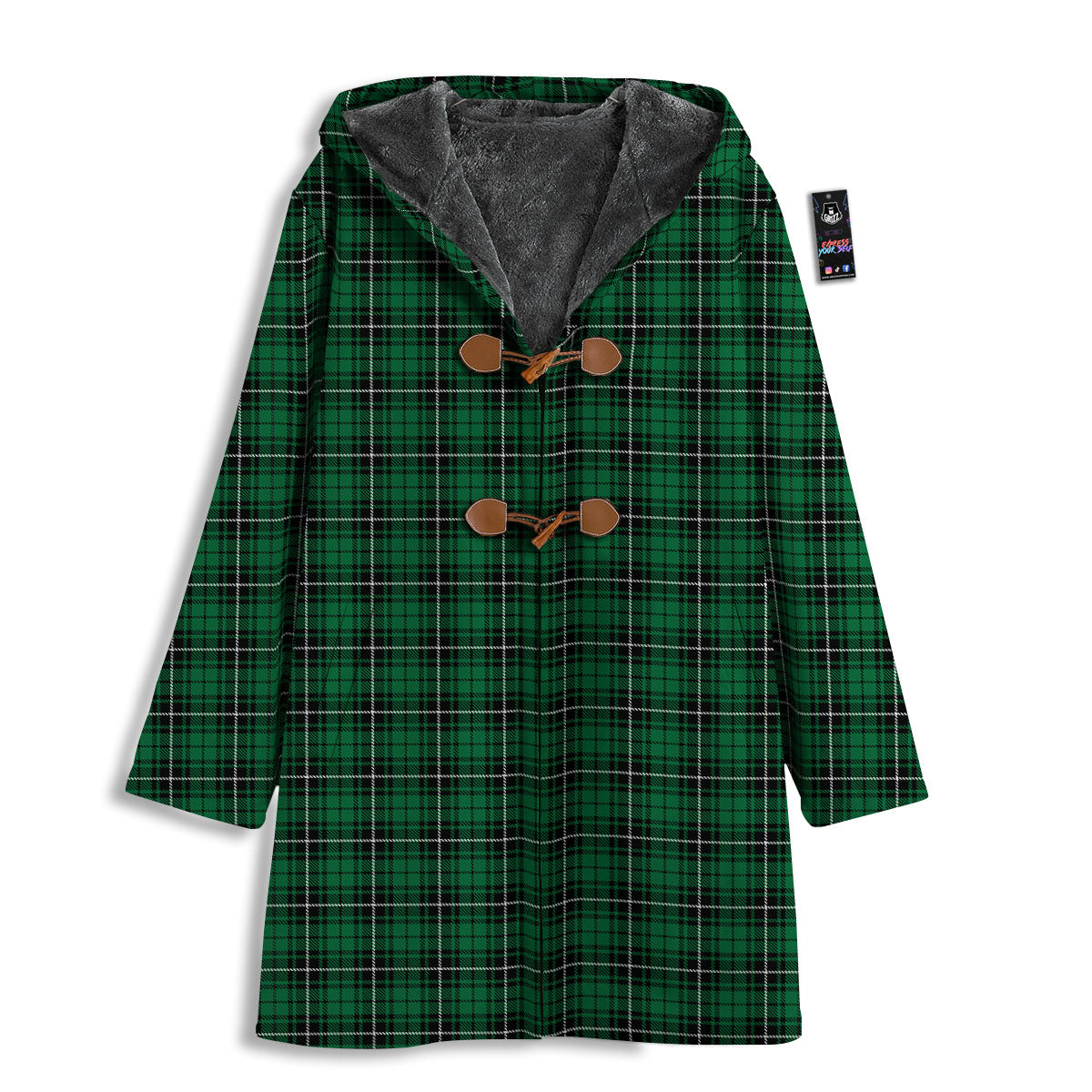 Stewart Tartan Green Print Men's Windbreaker Jacket-grizzshop