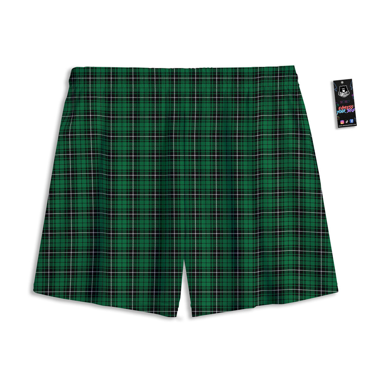 Stewart Tartan Green Print Mesh Shorts