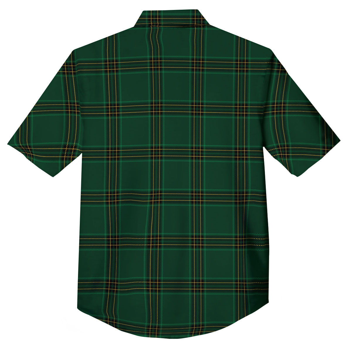 Stewart Tartan Green Print Pattern Button Up Shirt-grizzshop