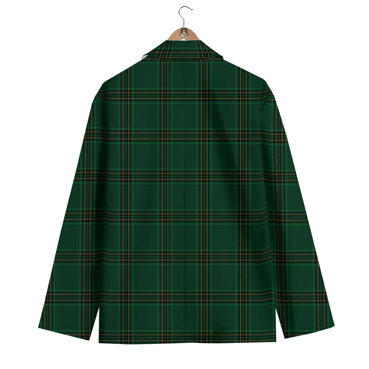 Stewart Tartan Green Print Pattern Men's Blazer-grizzshop