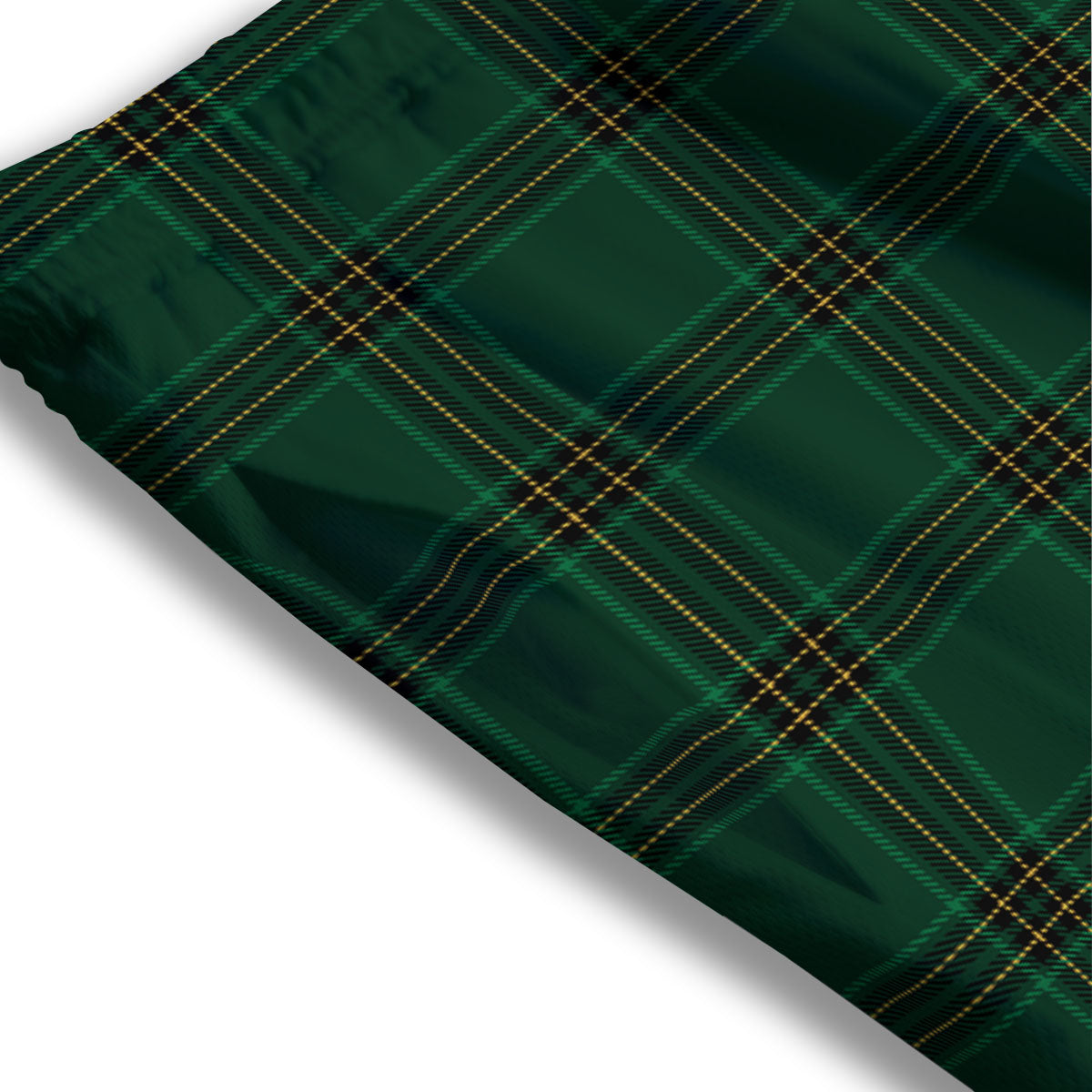 Stewart Tartan Green Print Pattern Mesh Shorts