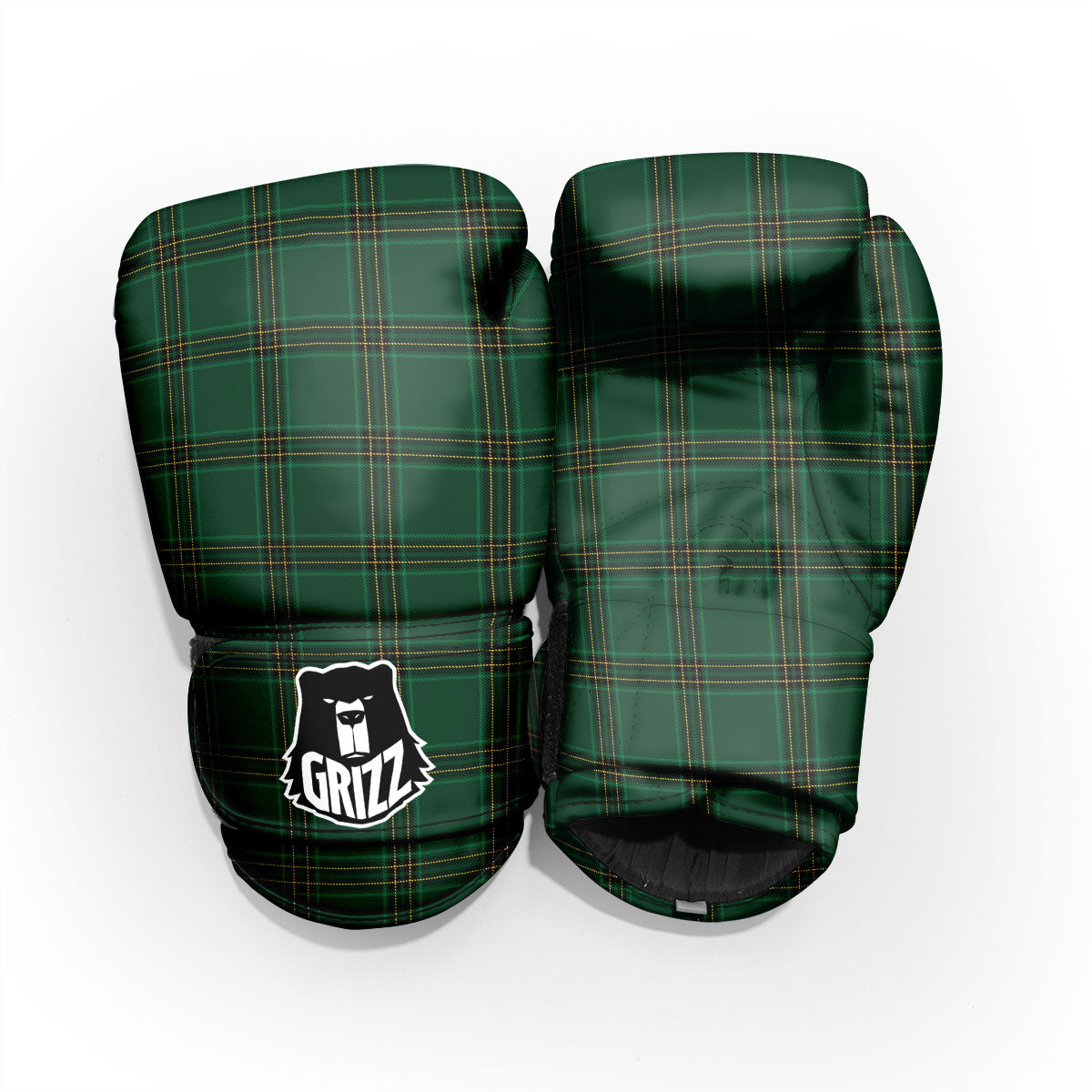 Stewart Tartan Green Print Pattern Pro Boxing Glove