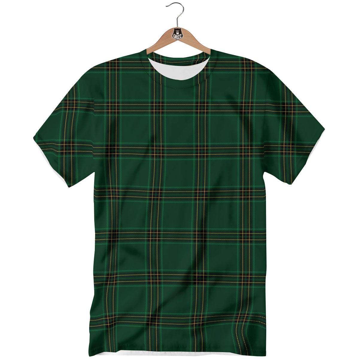 Stewart Tartan Green Print Pattern T-Shirt-grizzshop