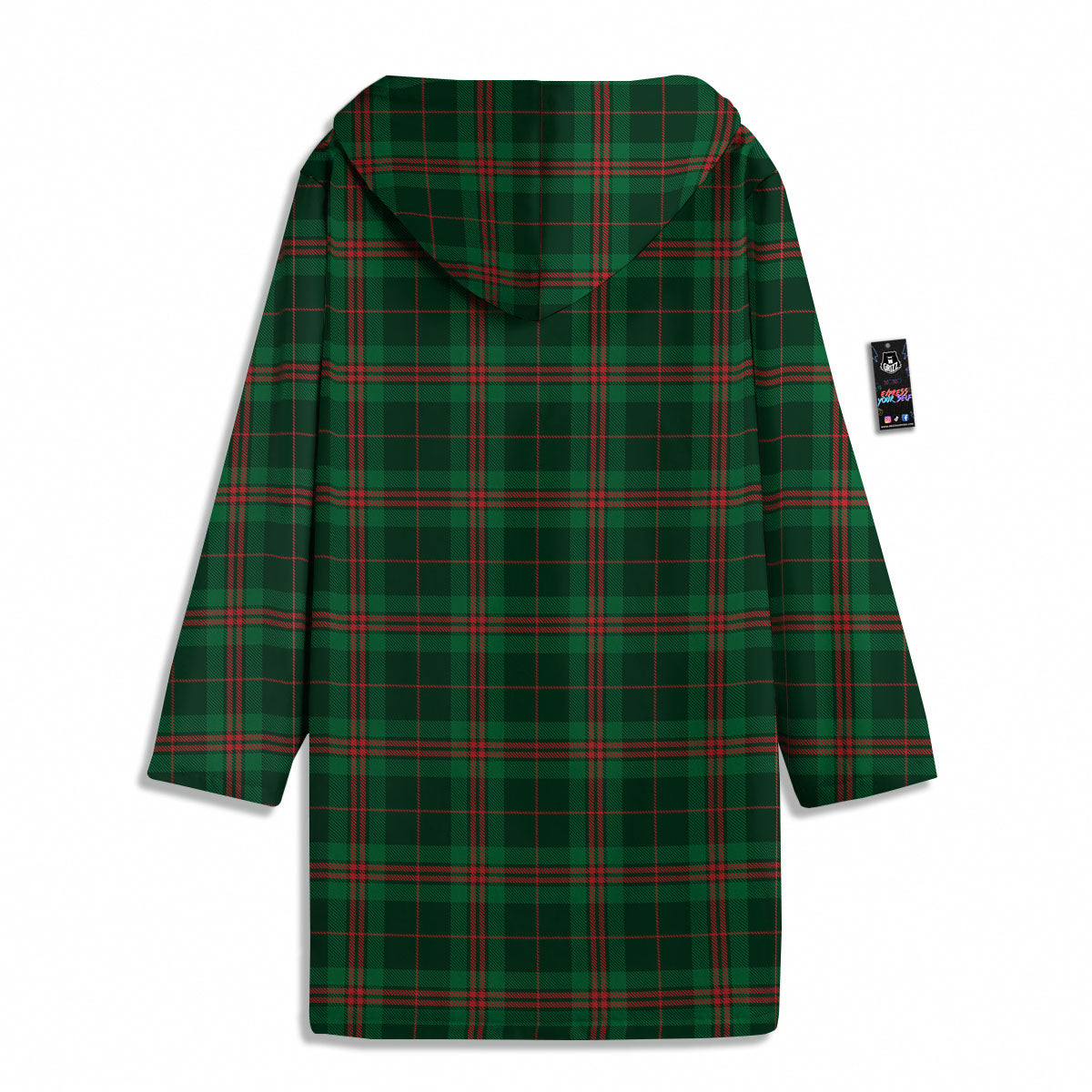 Stewart Tartan Red And Green Print Men's Windbreaker Jacket-grizzshop