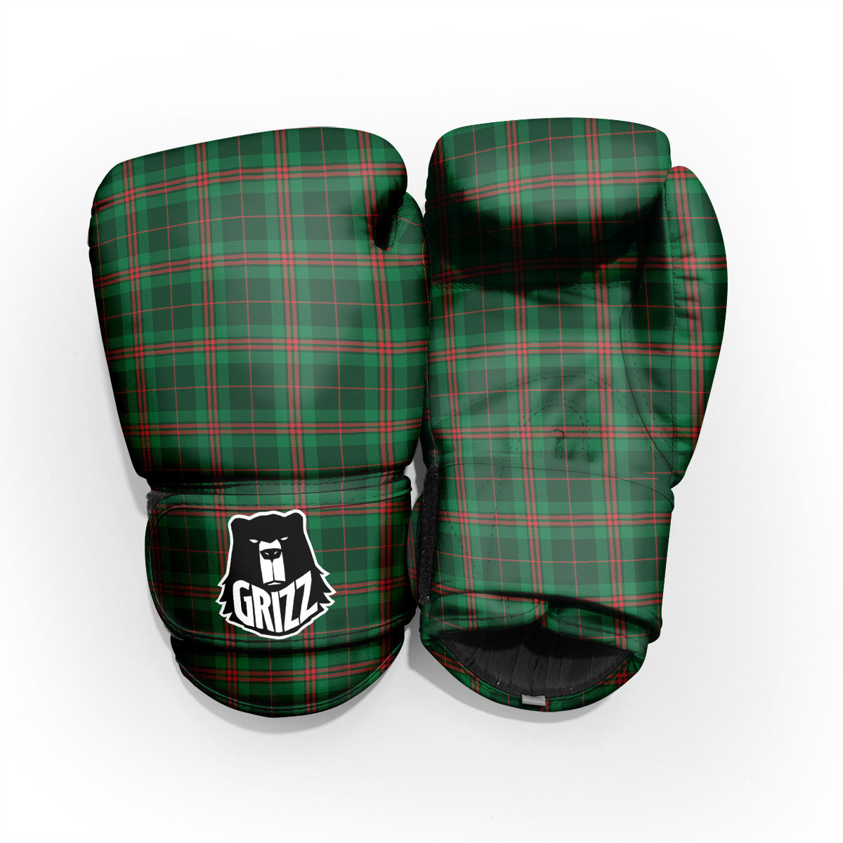Stewart Tartan Red And Green Print Pro Boxing Glove
