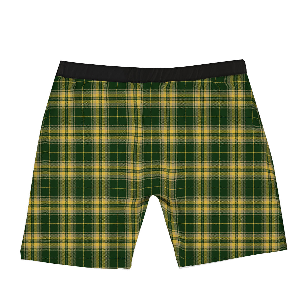 Stewart Tartan Yellow And Green Print Boxer Briefs-grizzshop