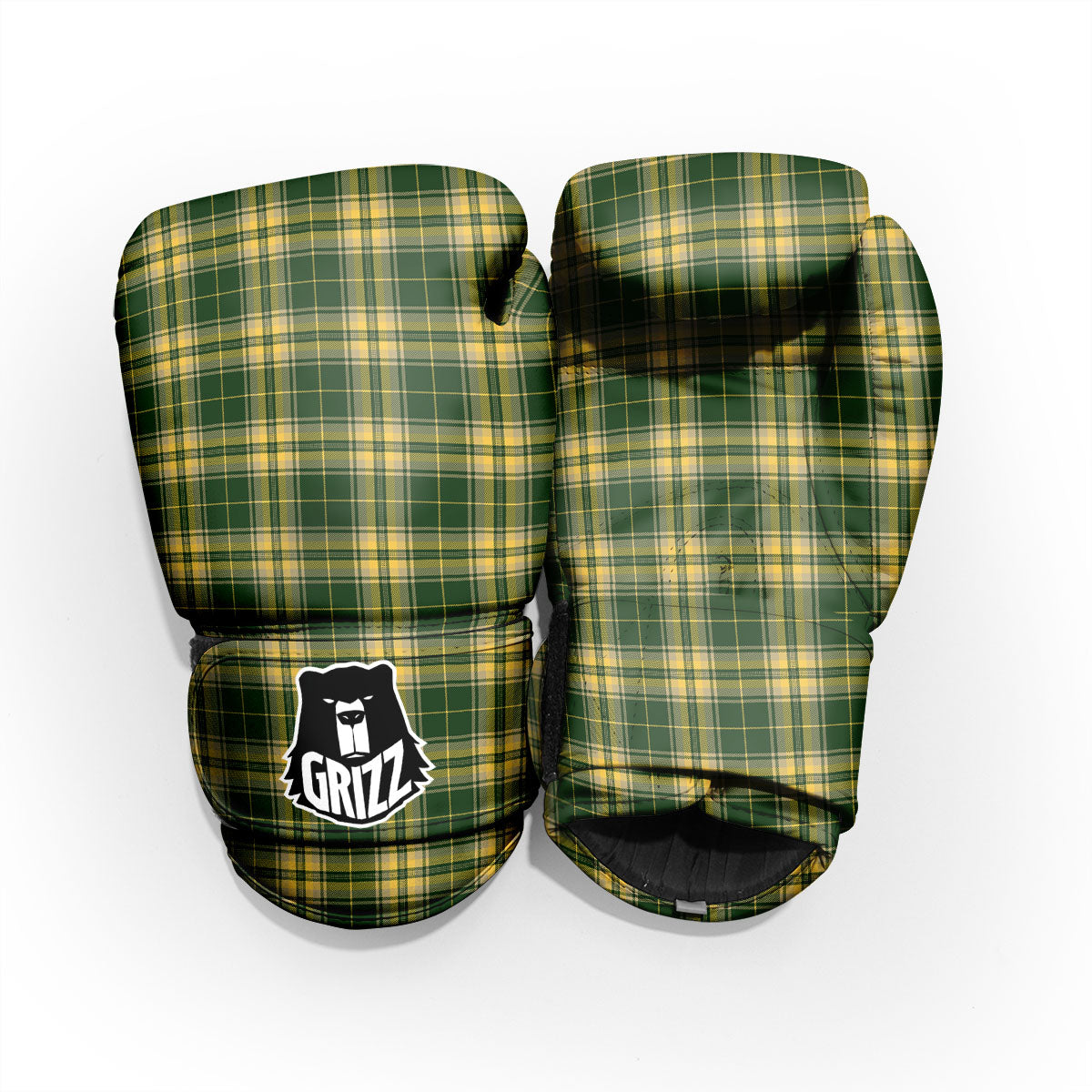 Stewart Tartan Yellow And Green Print Pro Boxing Glove