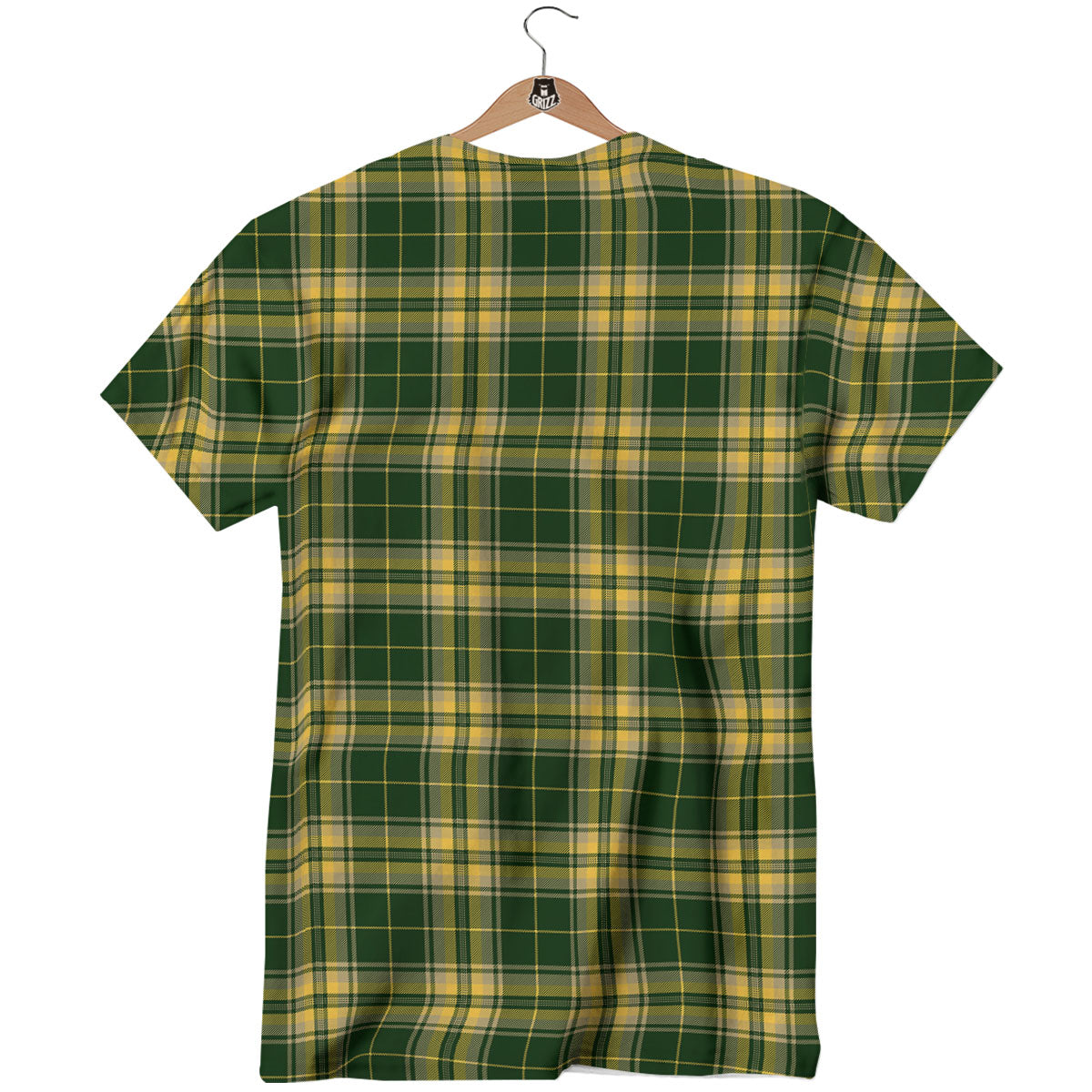 Stewart Tartan Yellow And Green Print T-Shirt-grizzshop