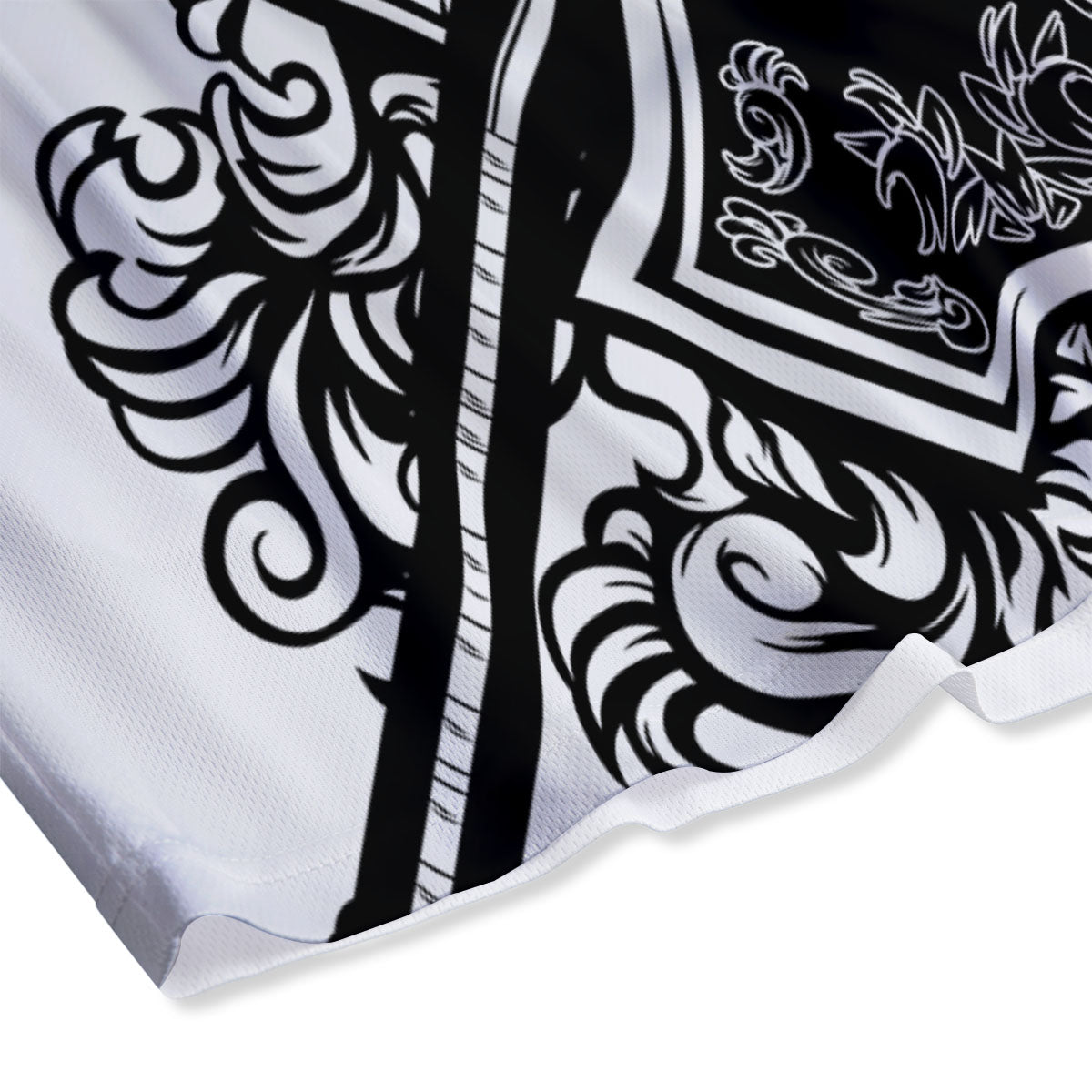 Sticks Lacrosse Ornate Wing Print Mesh Shorts
