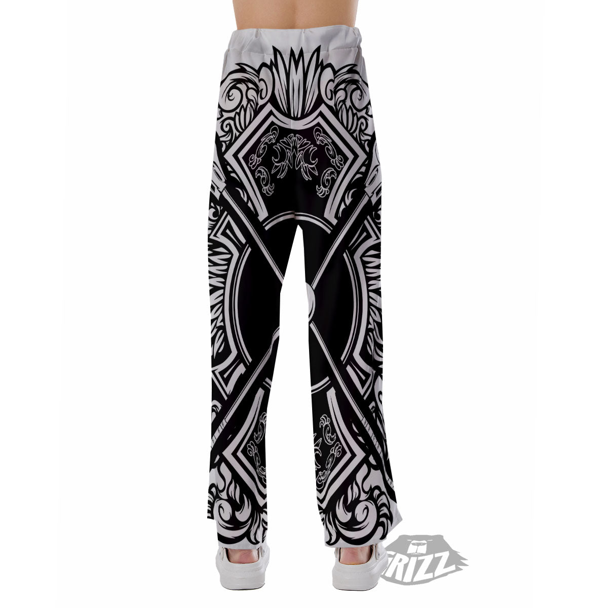 Sticks Lacrosse Ornate Wing Print Pajama Pants-grizzshop