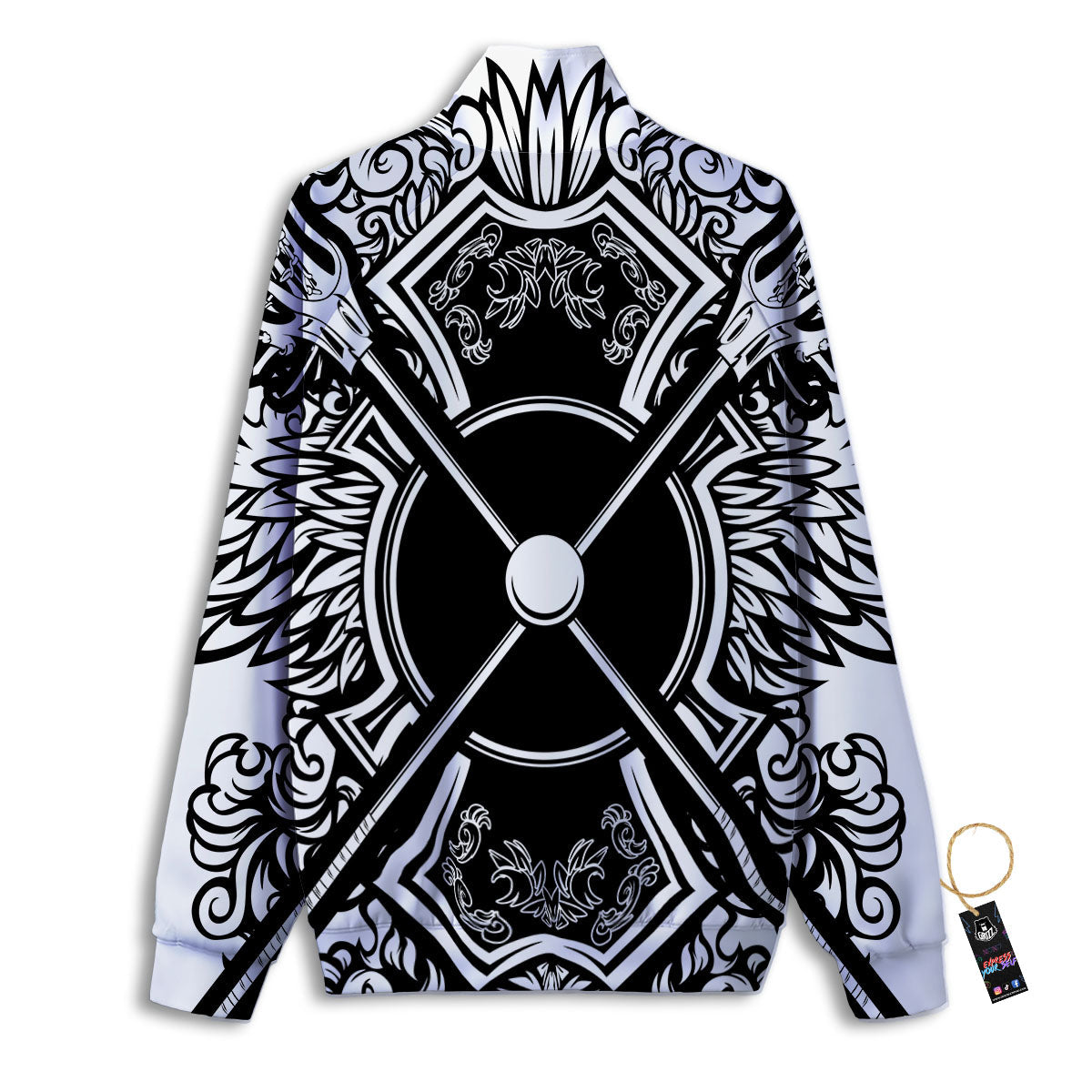 Sticks Lacrosse Ornate Wing Print Track Jacket-grizzshop