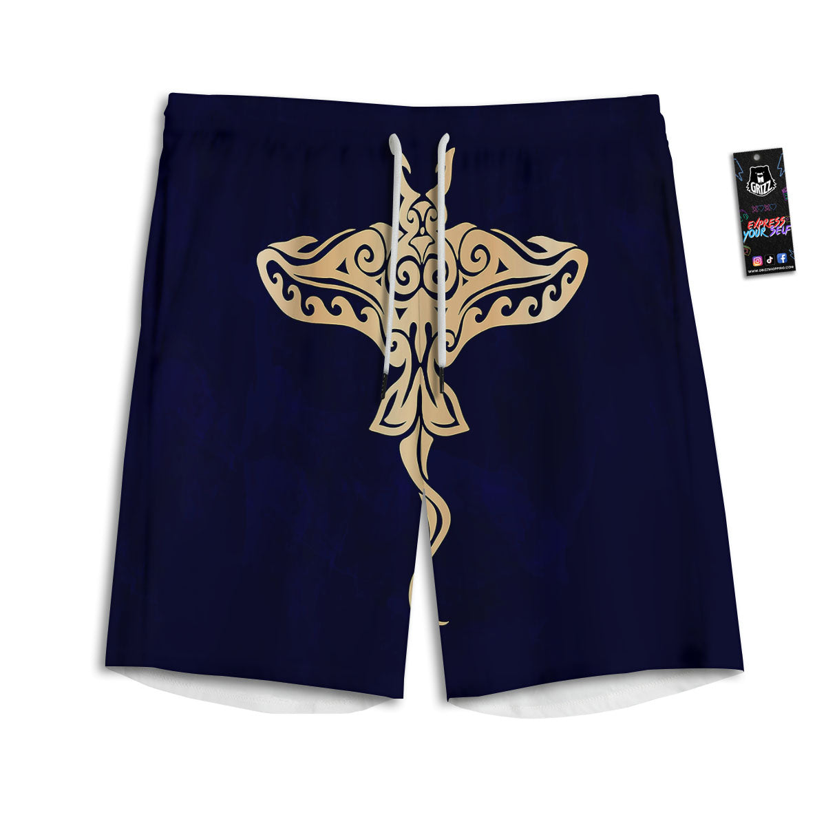 Symbol Illuminati Print Men's Athletic Shorts