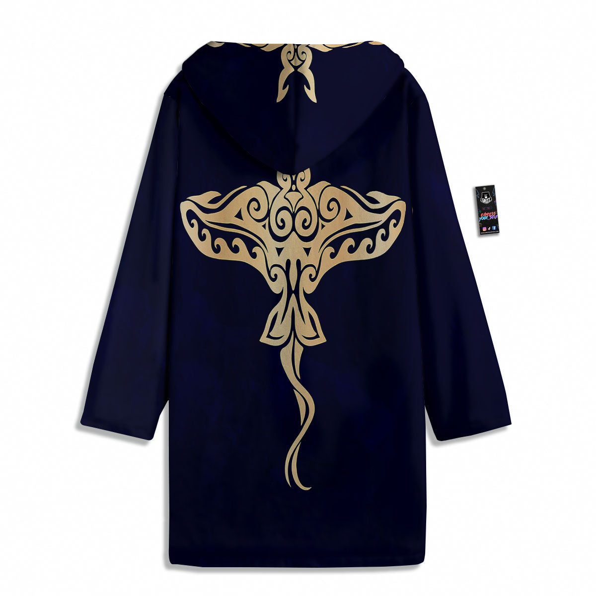 Stingray Spiritual Golden Print Men's Windbreaker Jacket-grizzshop