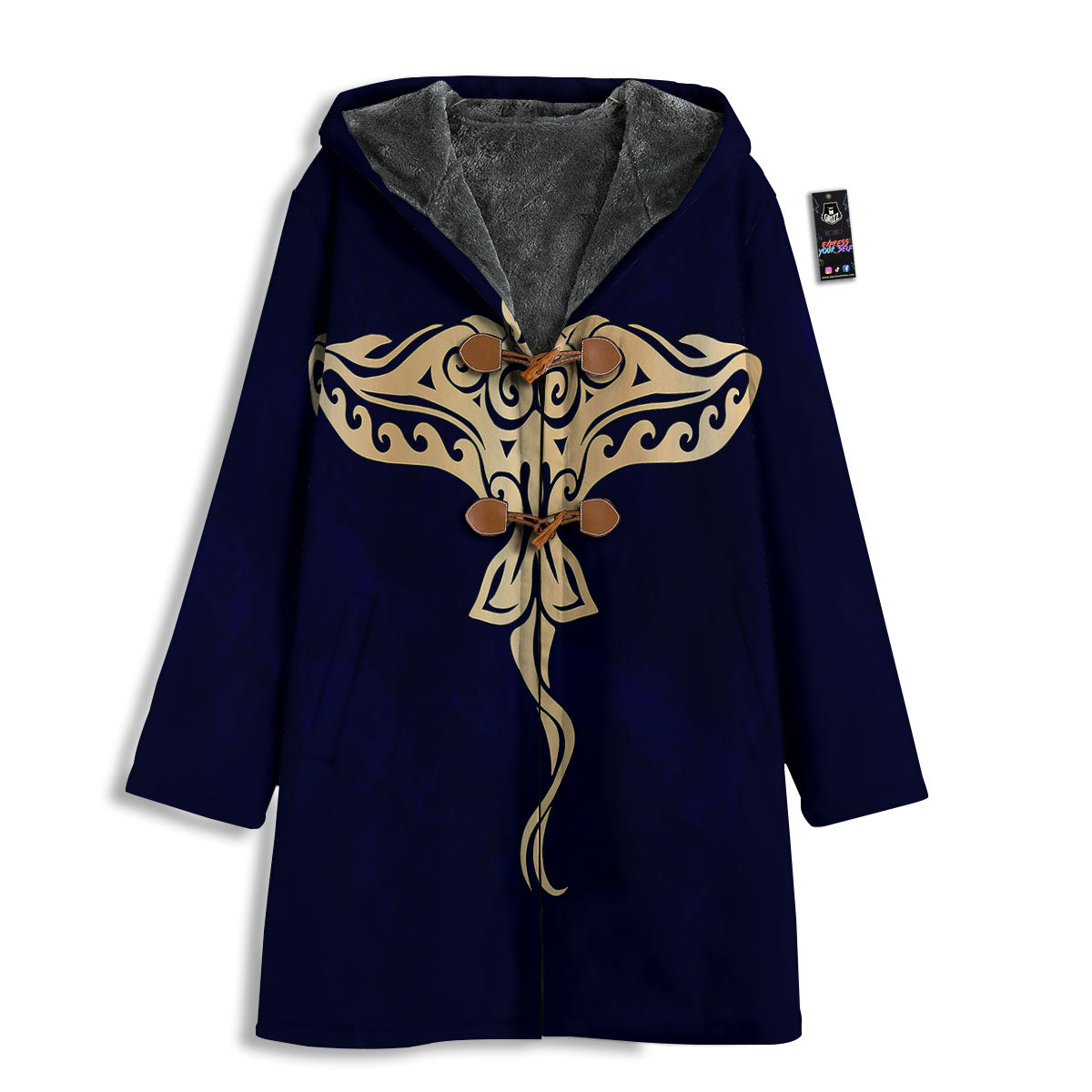 Stingray Spiritual Golden Print Men's Windbreaker Jacket-grizzshop