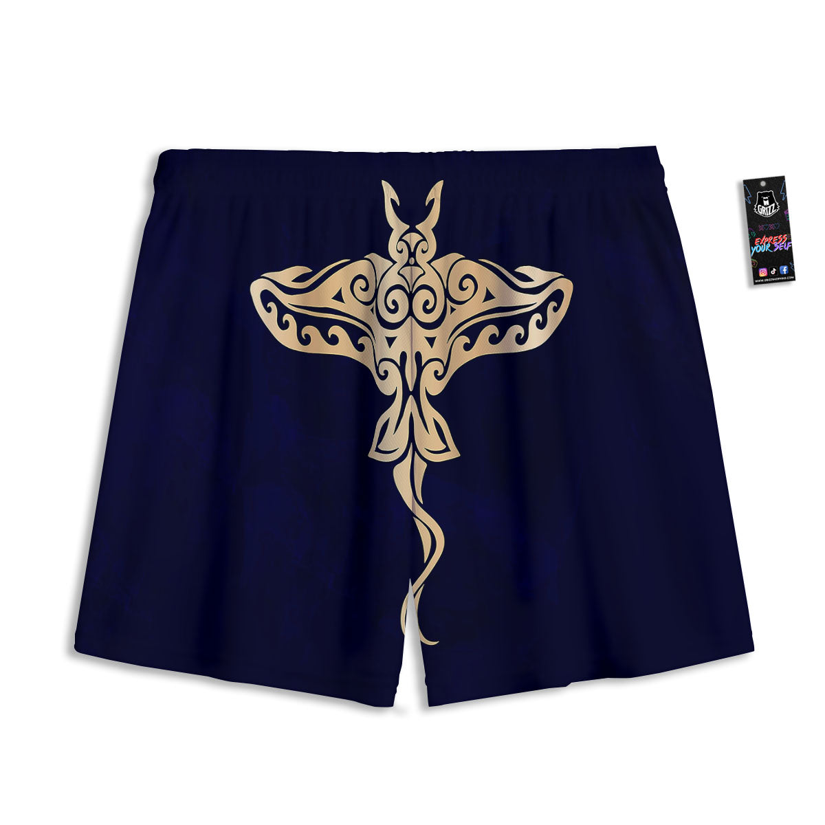 Stingray Spiritual Golden Print Mesh Shorts