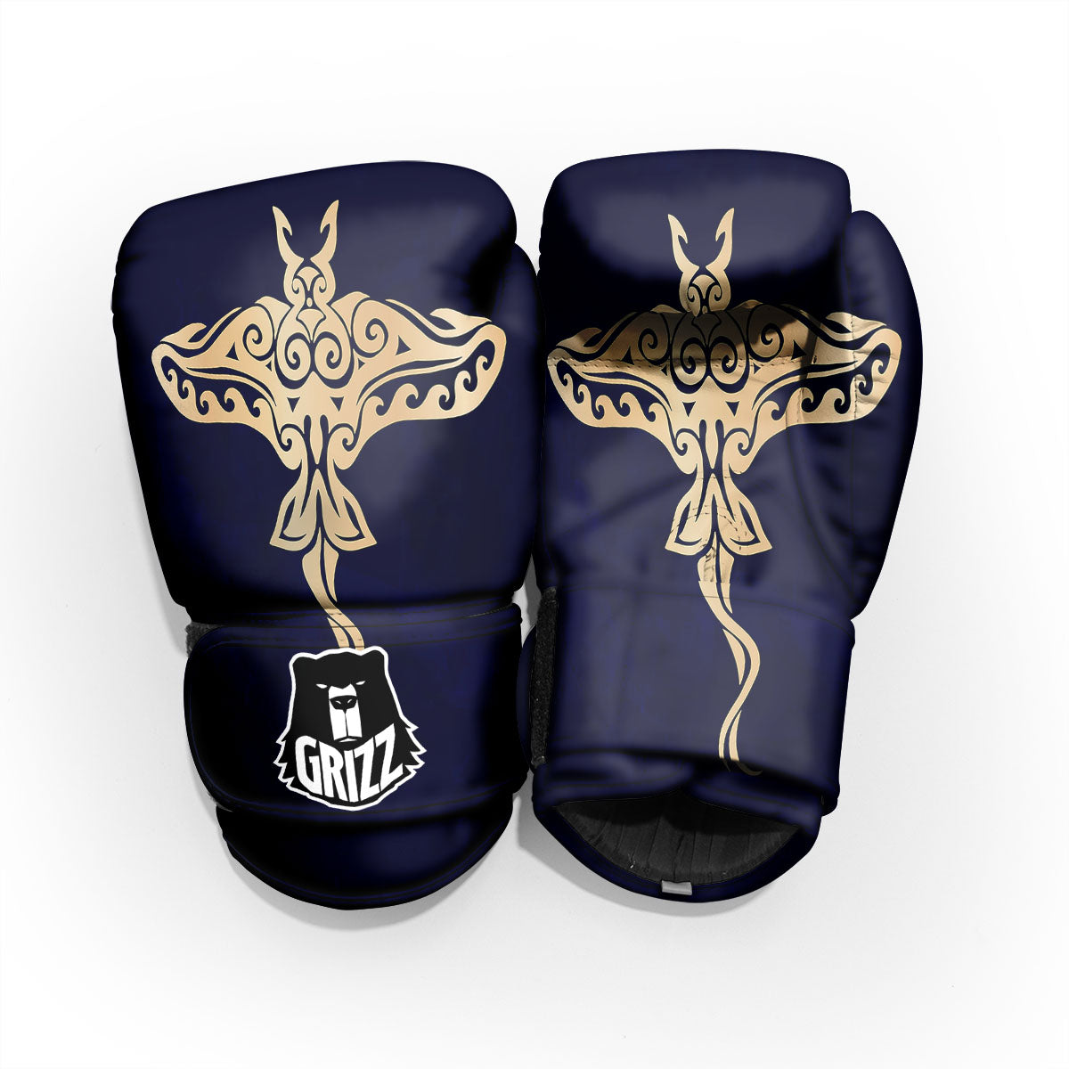 Stingray Spiritual Golden Print Pro Boxing Glove