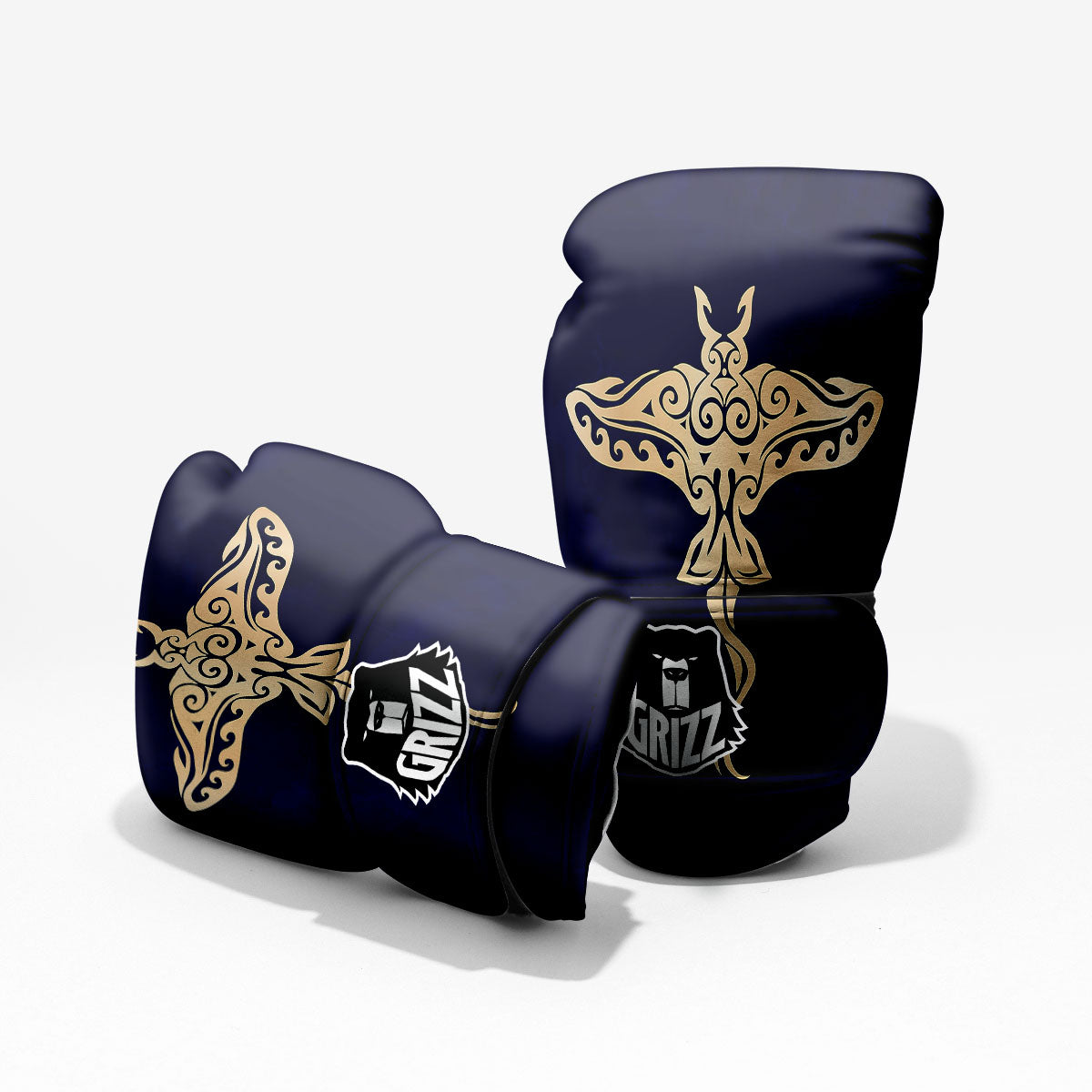Stingray Spiritual Golden Print Pro Boxing Glove