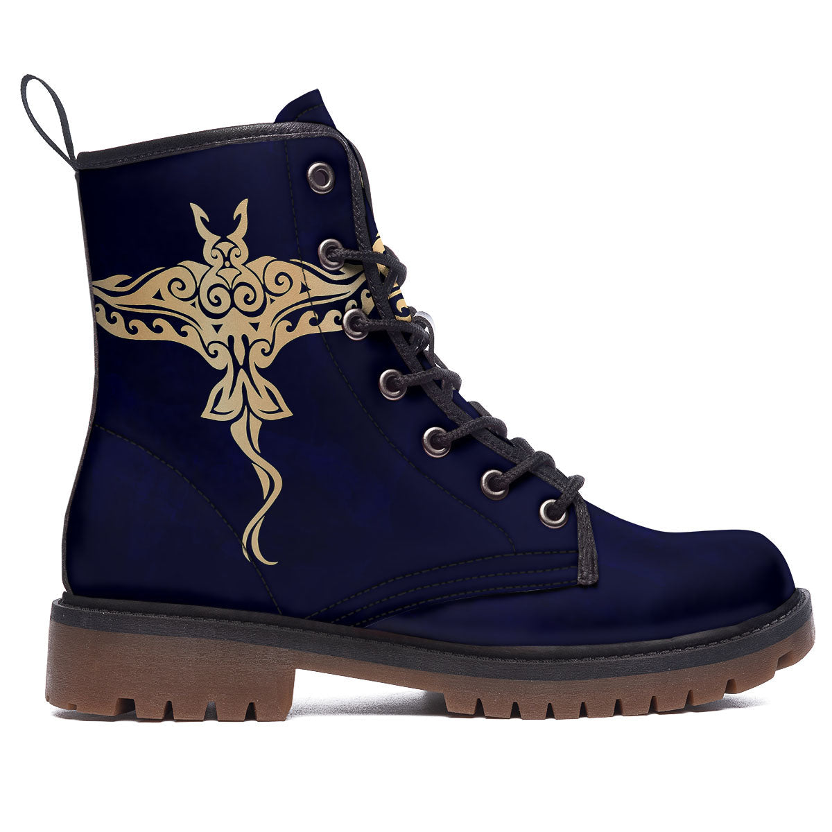 Stingray Spiritual Golden Print Work Boots-grizzshop