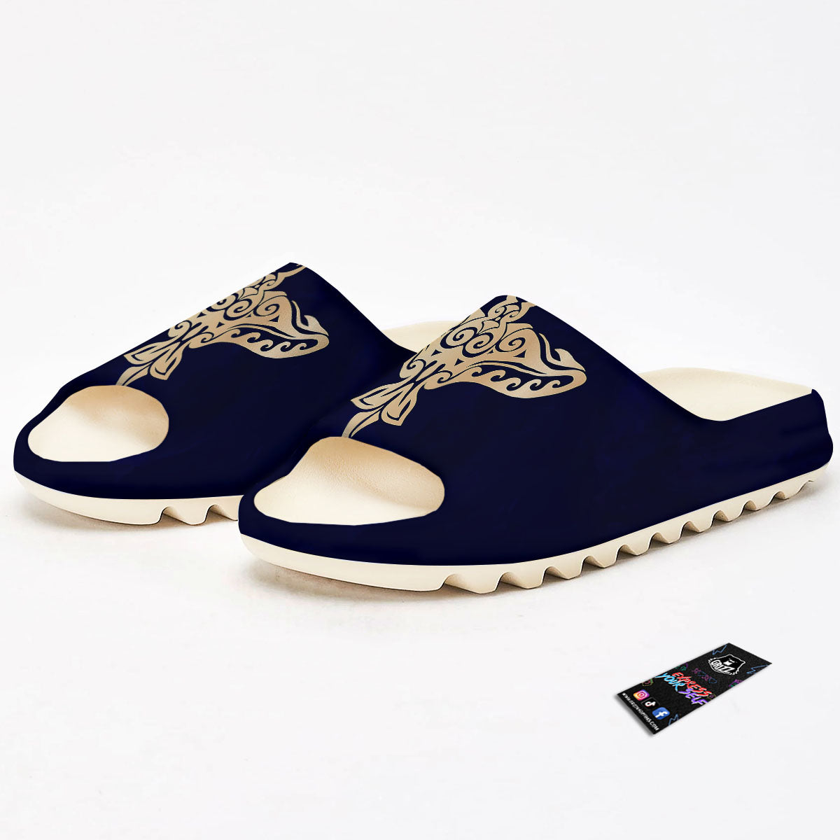 Stingray Spiritual Golden Print Sandals-grizzshop