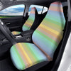 Stiped Rainbow Pastel Print Car Seat Covers-grizzshop