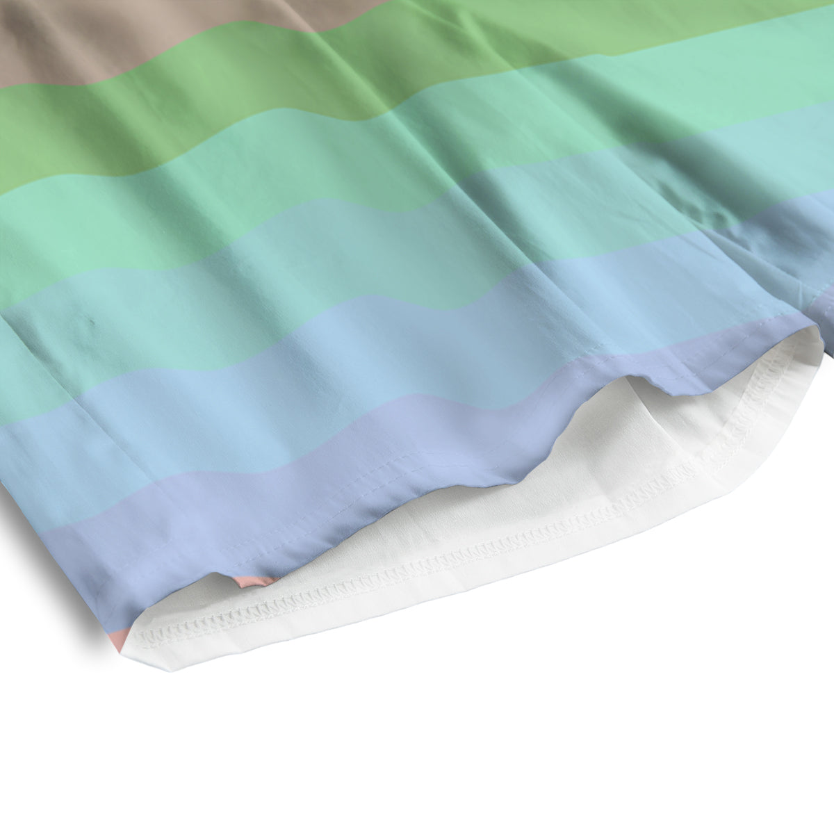 Stiped Rainbow Pastel Print Men's Athletic Shorts