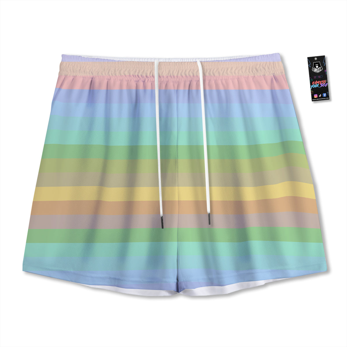Tattersall Deep Blue Print Pattern Mesh Shorts