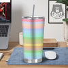 Stiped Rainbow Pastel Print Tumbler-grizzshop