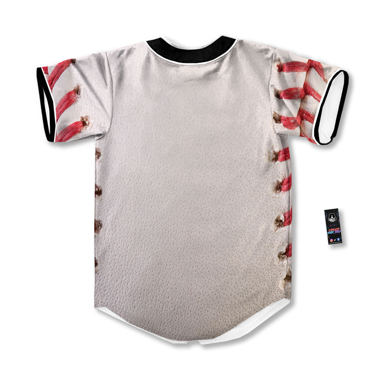 Stitching Baseball Print Baseball Jersey-grizzshop
