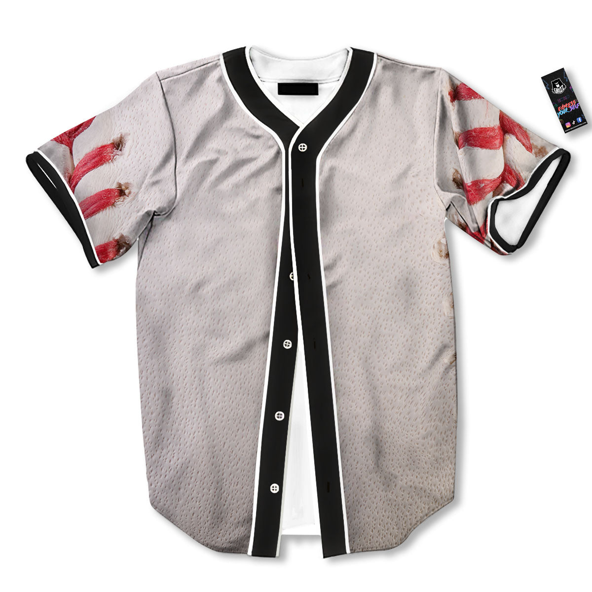 Stitching Baseball Print Baseball Jersey-grizzshop