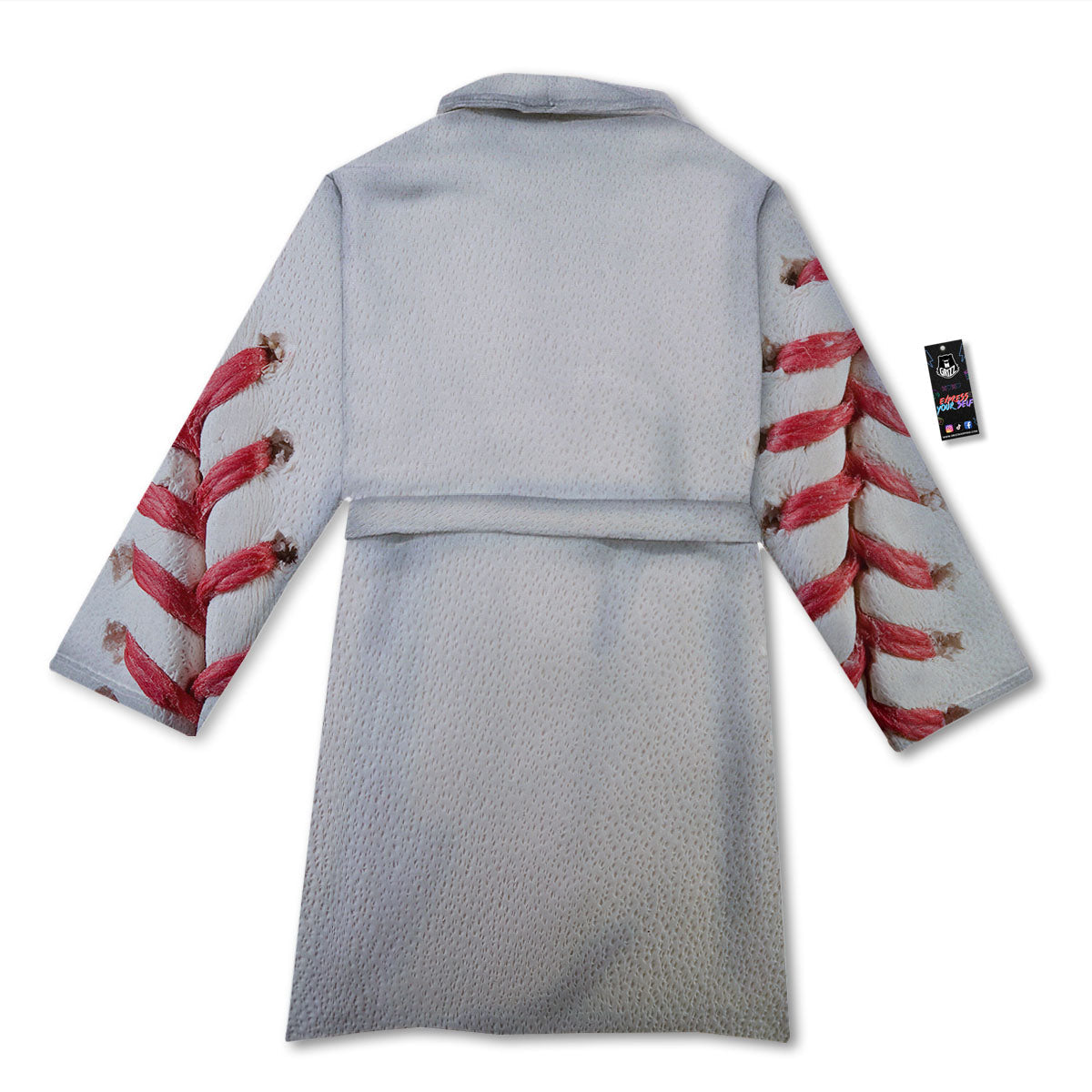 Stitching Baseball Print Bathrobe-grizzshop