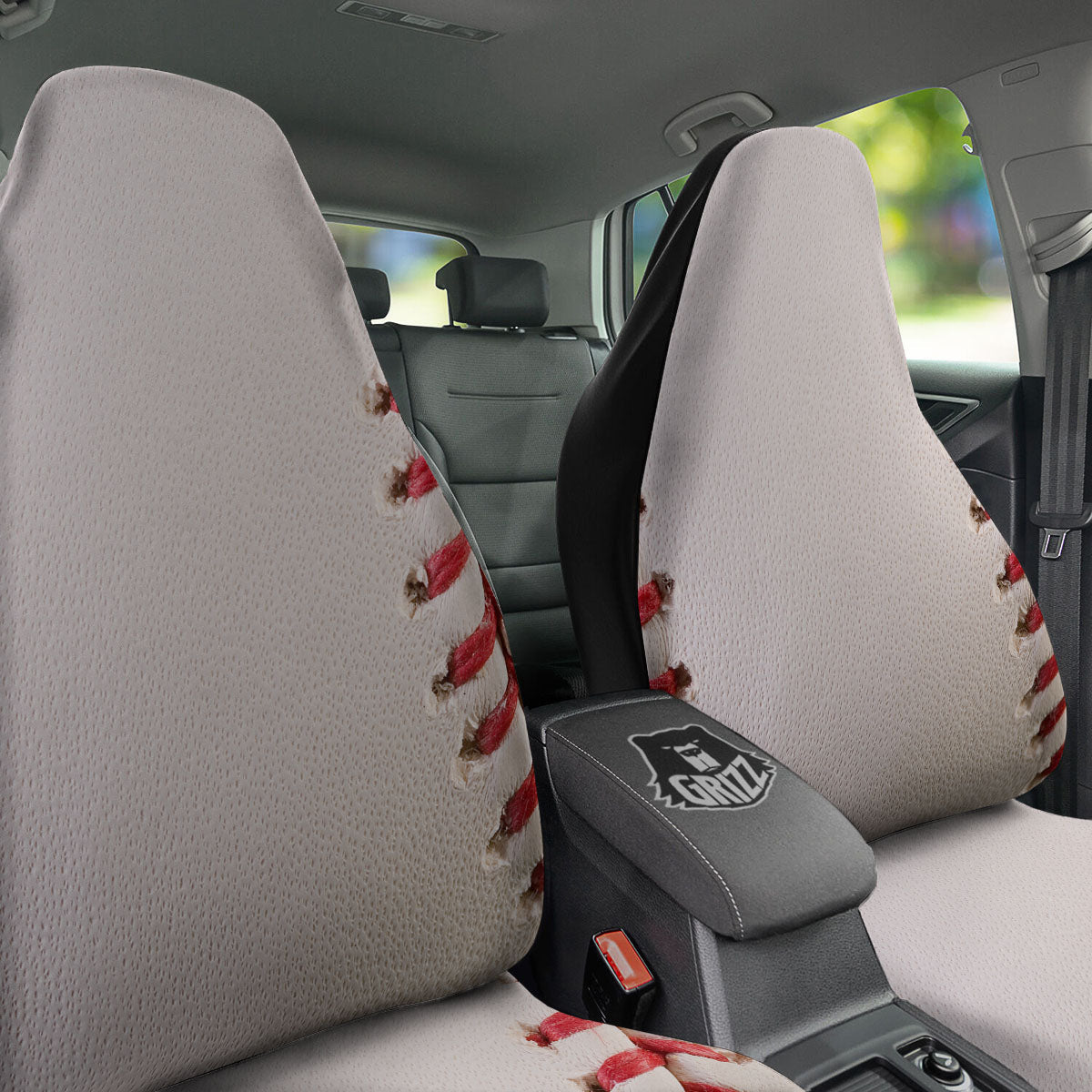 Stitching Baseball Print Car Seat Covers-grizzshop