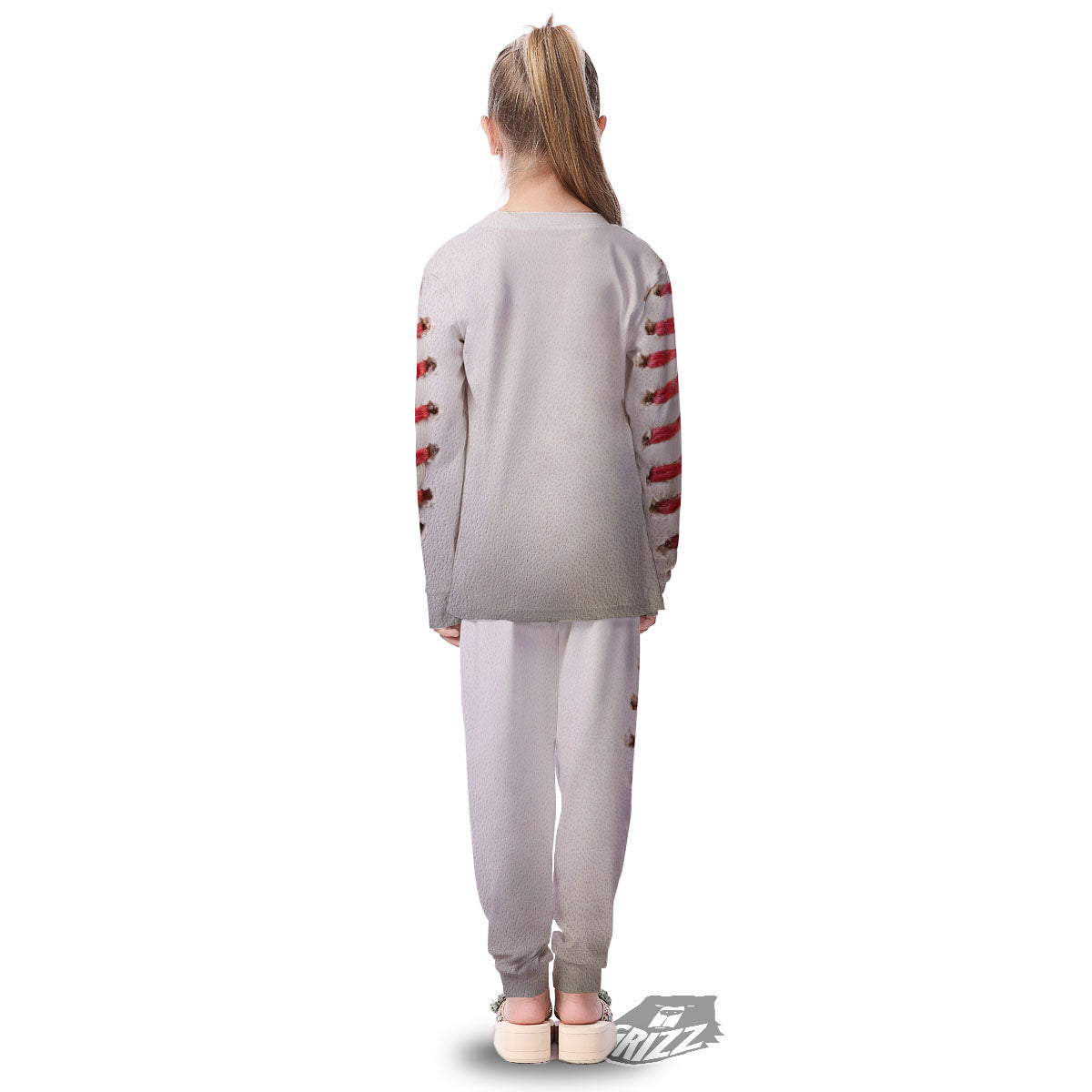 Stitching Baseball Print Kid's Pajamas-grizzshop