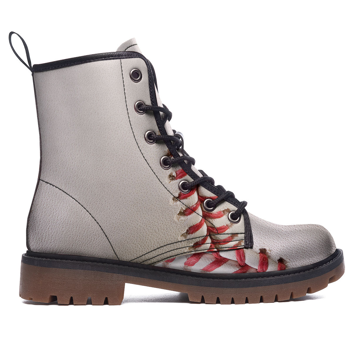 Stitching Baseball Print Work Boots-grizzshop