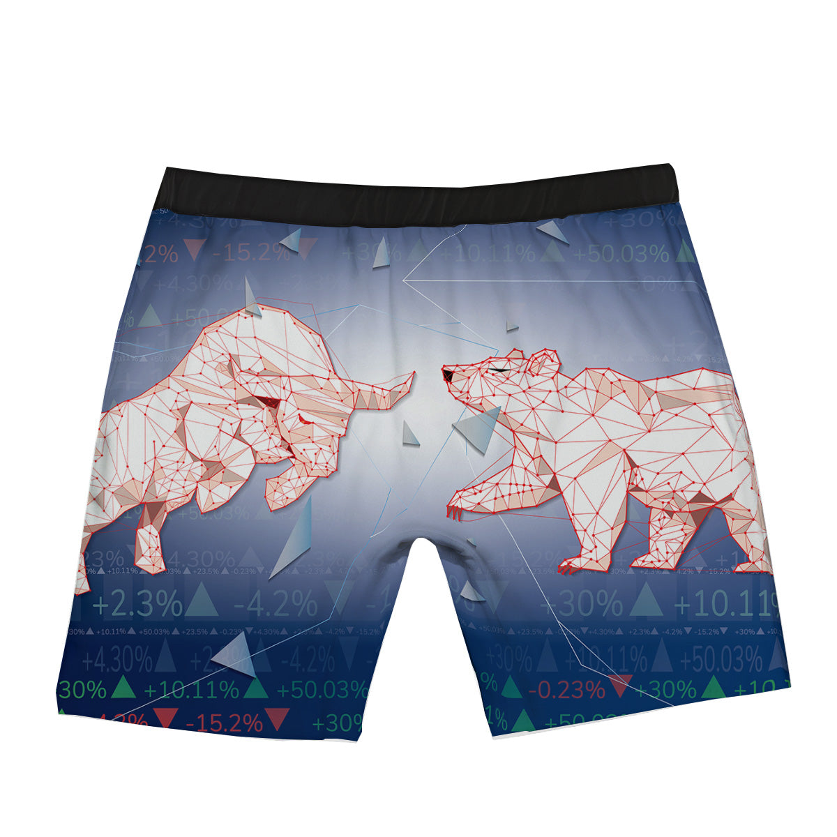 Stock Market Bear And Bull Print Boxer Briefs
