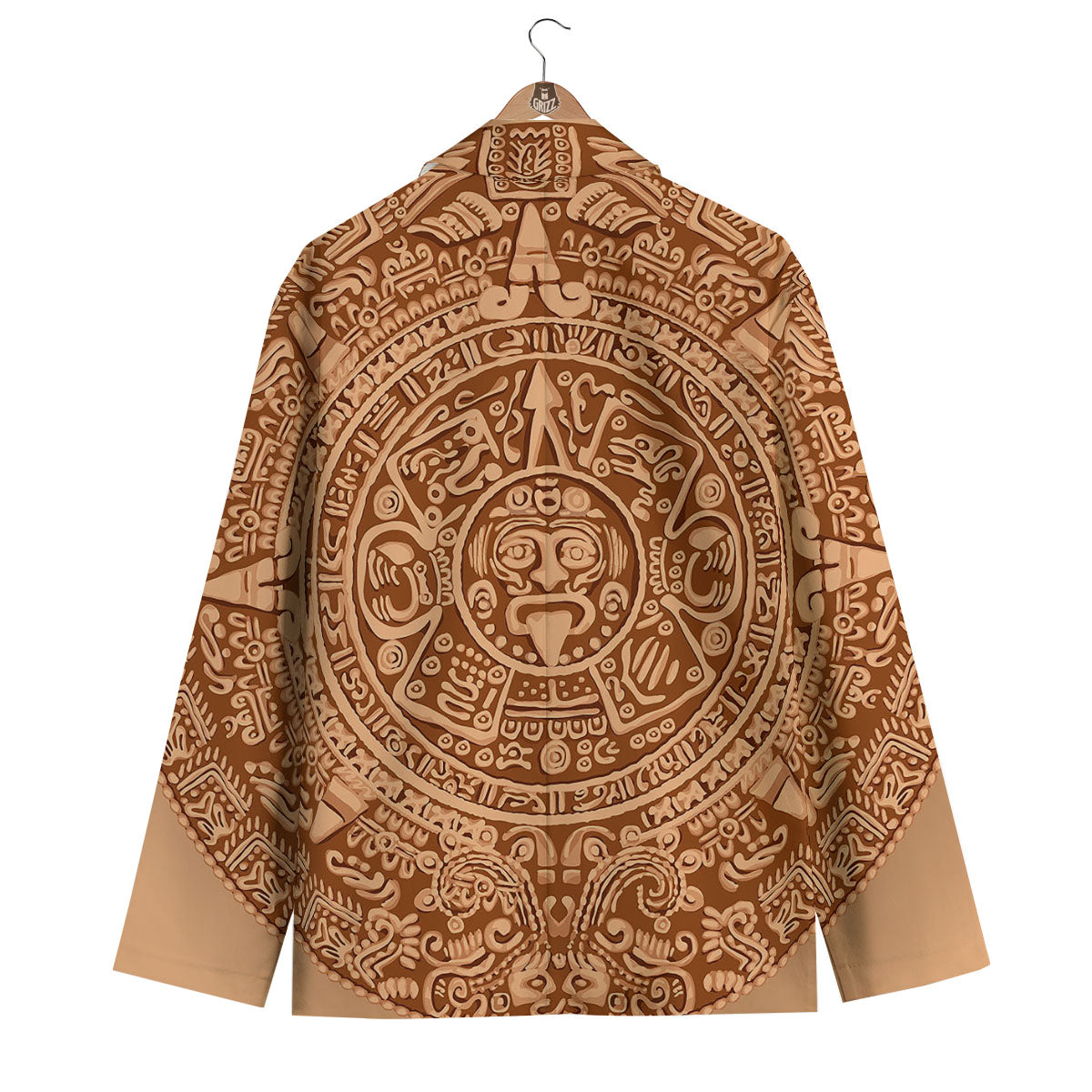 Stone Mayan Print Men's Blazer-grizzshop