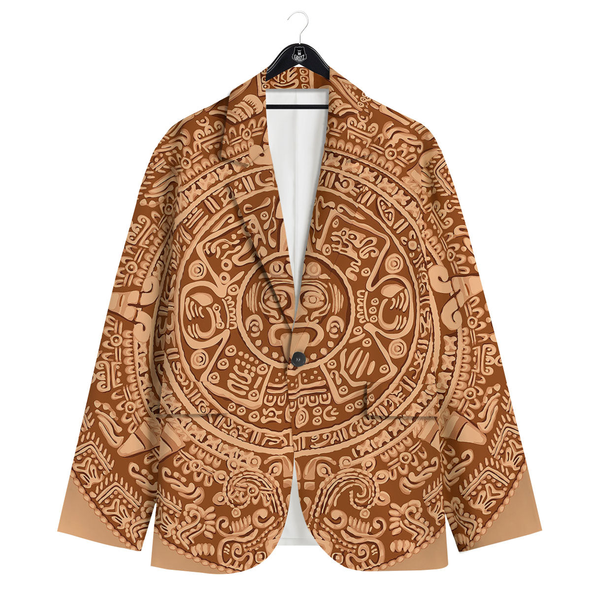Stone Mayan Print Men's Sport Coat-grizzshop