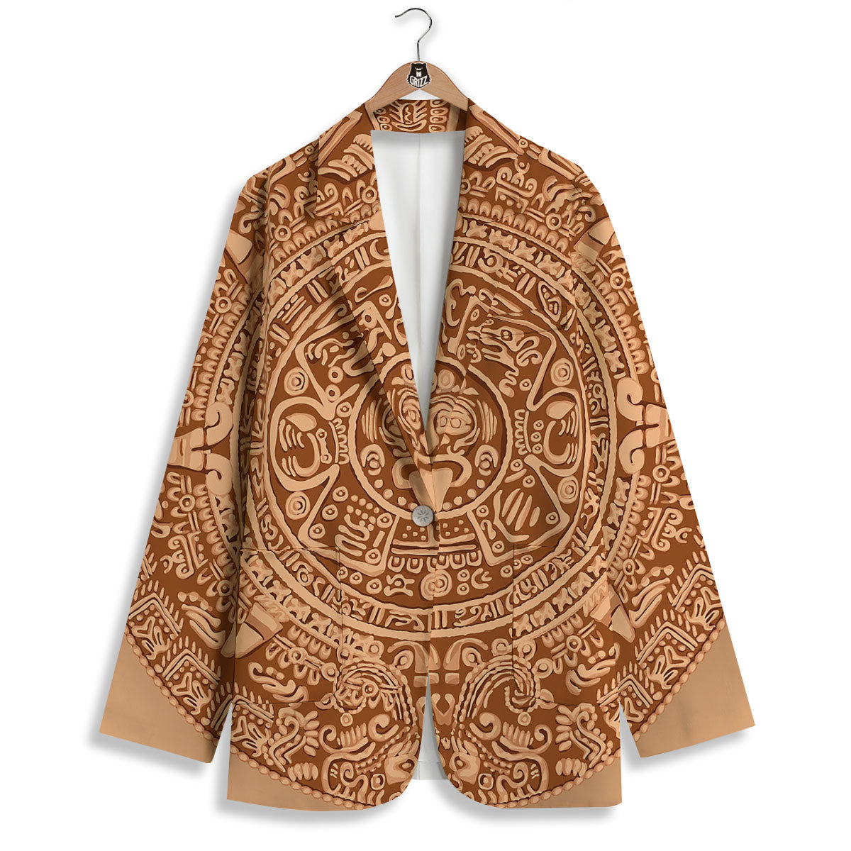 Stone Mayan Print Women's Blazer-grizzshop