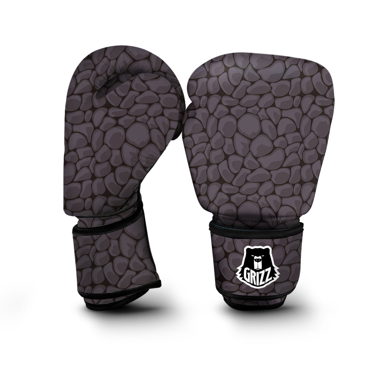 Stone Print Pattern Boxing Gloves-grizzshop