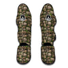 Stone Texture And Moss Print Pattern Muay Thai Shin Guards-grizzshop