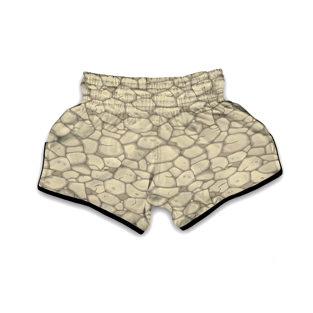 Stone Texture Print Pattern Muay Thai Boxing Shorts-grizzshop