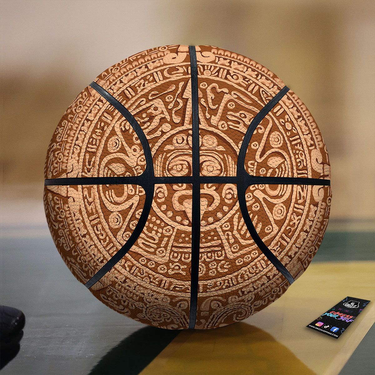 Stone Mayan Print Basketball