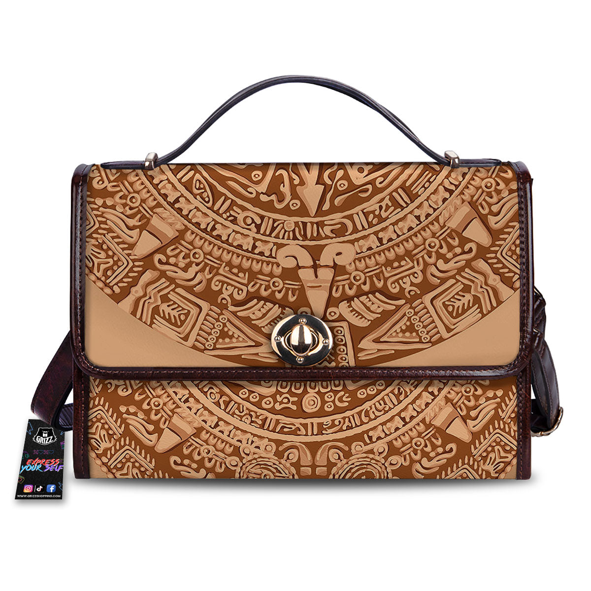 Stone Mayan Print Women's Satchel Bag