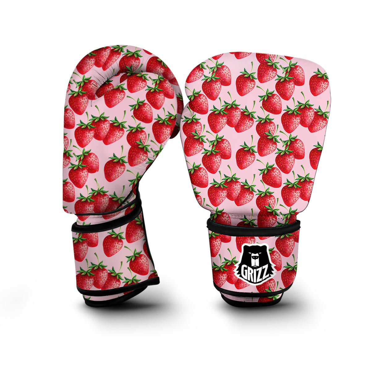 Strawberry Pattern Print Boxing Gloves-grizzshop