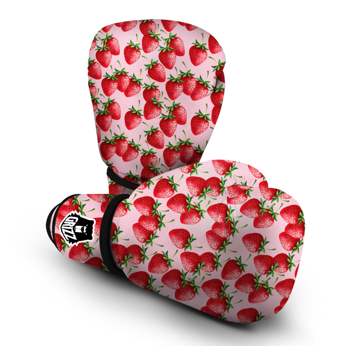 Strawberry Pattern Print Boxing Gloves-grizzshop