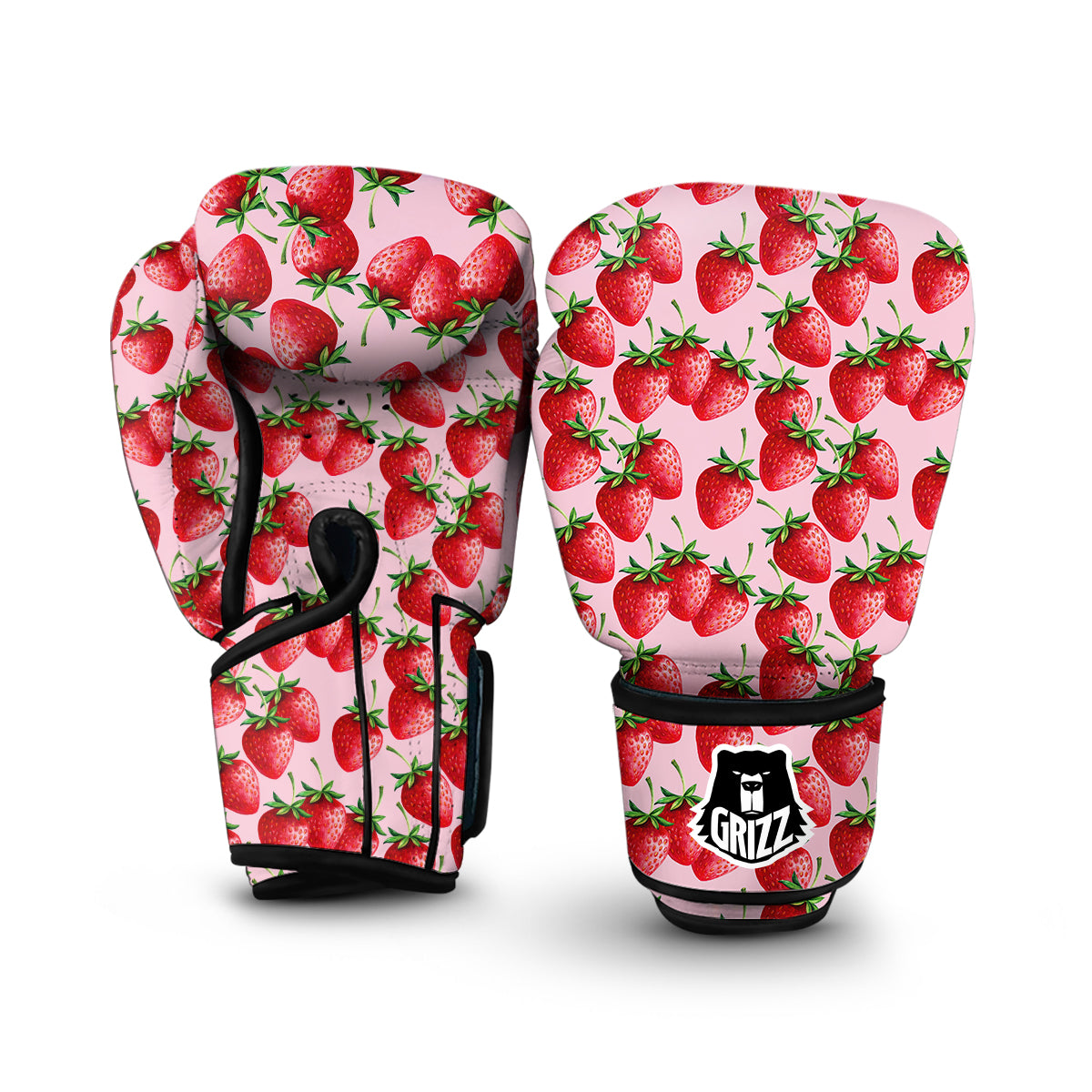 Strawberry Pattern Print Boxing Gloves-grizzshop