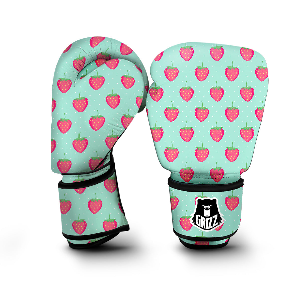 Strawberry Print Pattern Boxing Gloves-grizzshop