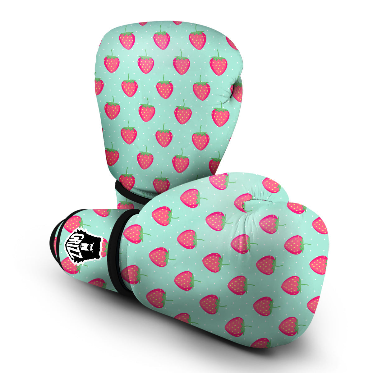 Strawberry Print Pattern Boxing Gloves-grizzshop